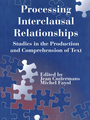 cover image of Processing interclausal Relationships